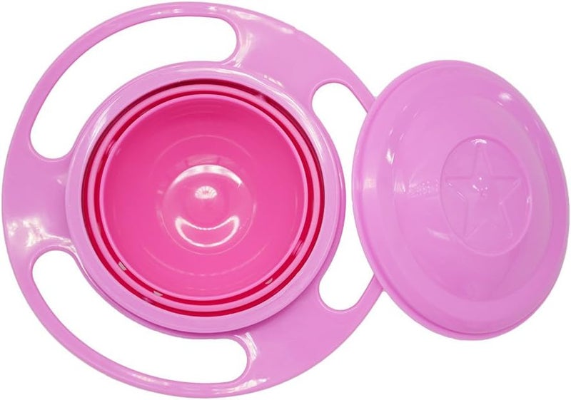 Song Qing Magic Gyro Bowl 360 Degree Rotate Spill-Proof Bowls with Lid Plastic Creative Dishes Practice Feeding Bowls - Image 4